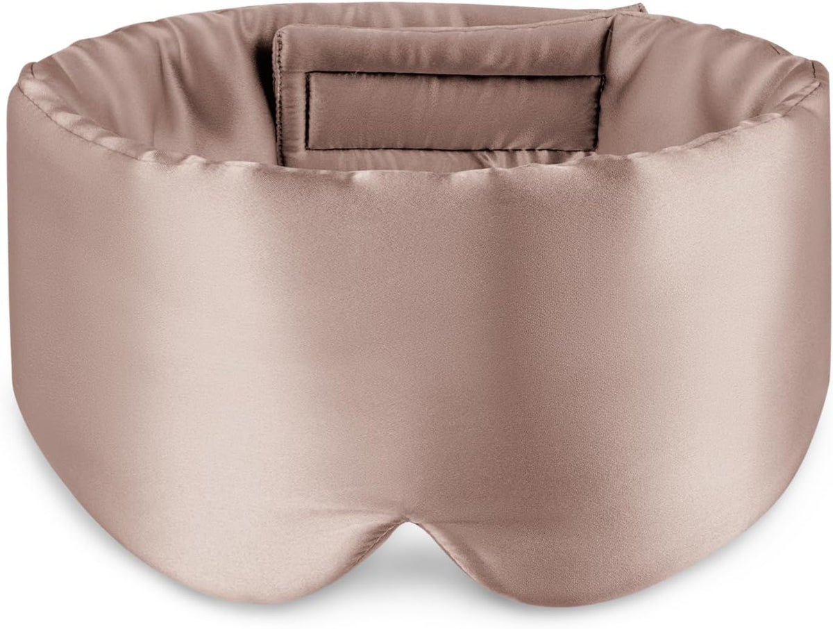 Zenssia 100% Mulberry Silk Sleep Mask Eye Mask for Men and Women, Light Plum