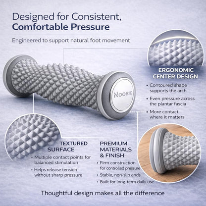 Foot Roller for Plantar Fasciitis Pain Relief – Deep Tissue Foot Massage Kit for Arch & Heel Pain, Includes Lacrosse & Spiky Massage Ball
