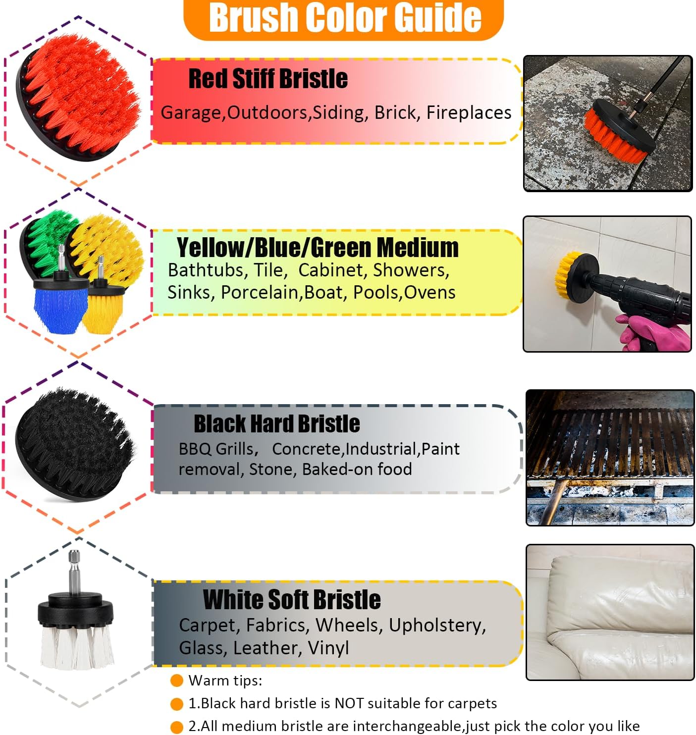 30Pcs Drill Brush Attachment Set,Drill Scrubber Brush Kit Include Scrub Pads, Sponge, Extend Attachment, Drill Cleaning Brush Attachment Set for Bathroom, Tub, Tile, Corner, Floor, Grout, Boat