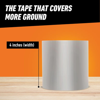 GORILLA Waterproofing Tape, Permanent, Black, 4" x 10', 1-Pack | Weather Resistant Seal for Leaks & Repairs, Air & Moisture Barrier, Bonds Metal, Plastic, Wood, Rubber & Vinyl