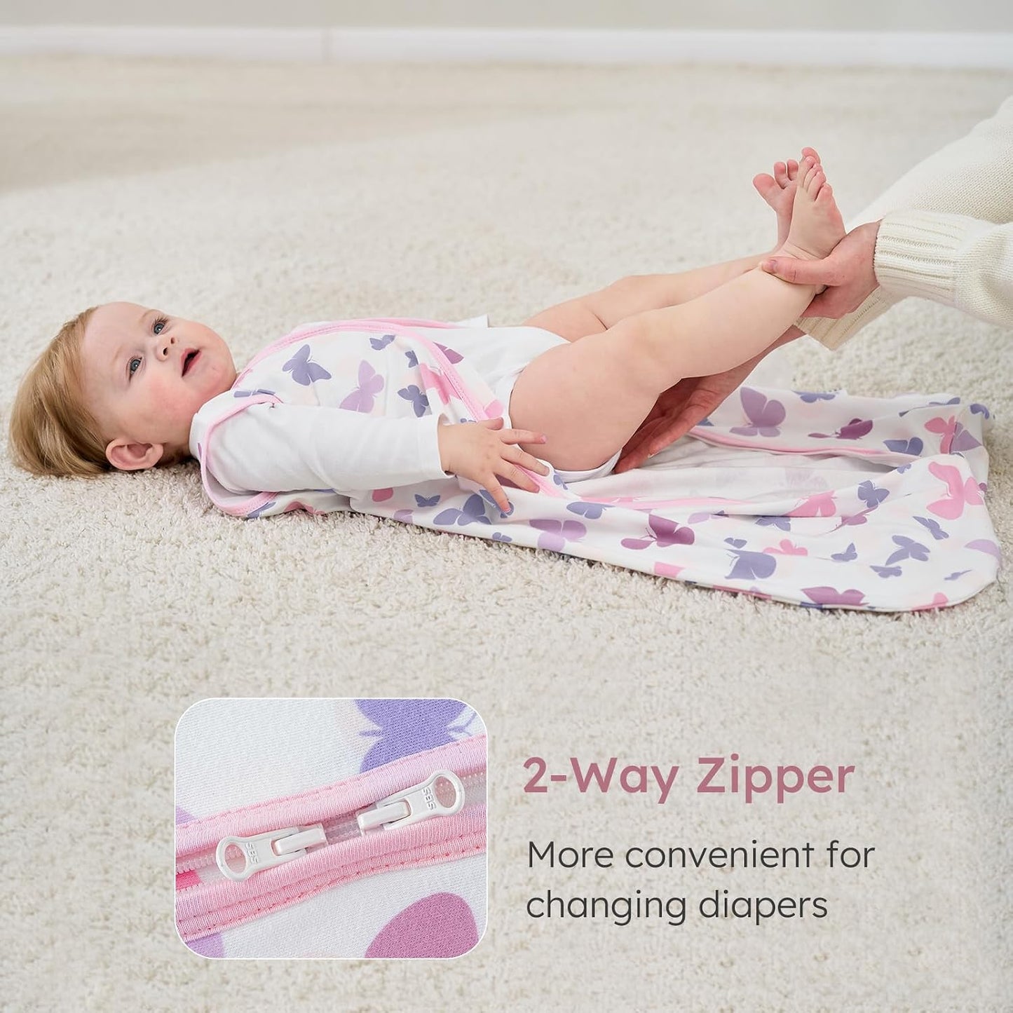 Yoofoss Baby Sleep Sack 0-6 Months Wearable Blanket for Babies 100% Organic Cotton 2-Way Zipper TOG 0.5 Toddler Sleeping Sack 3 Pack, Sleep Sacks