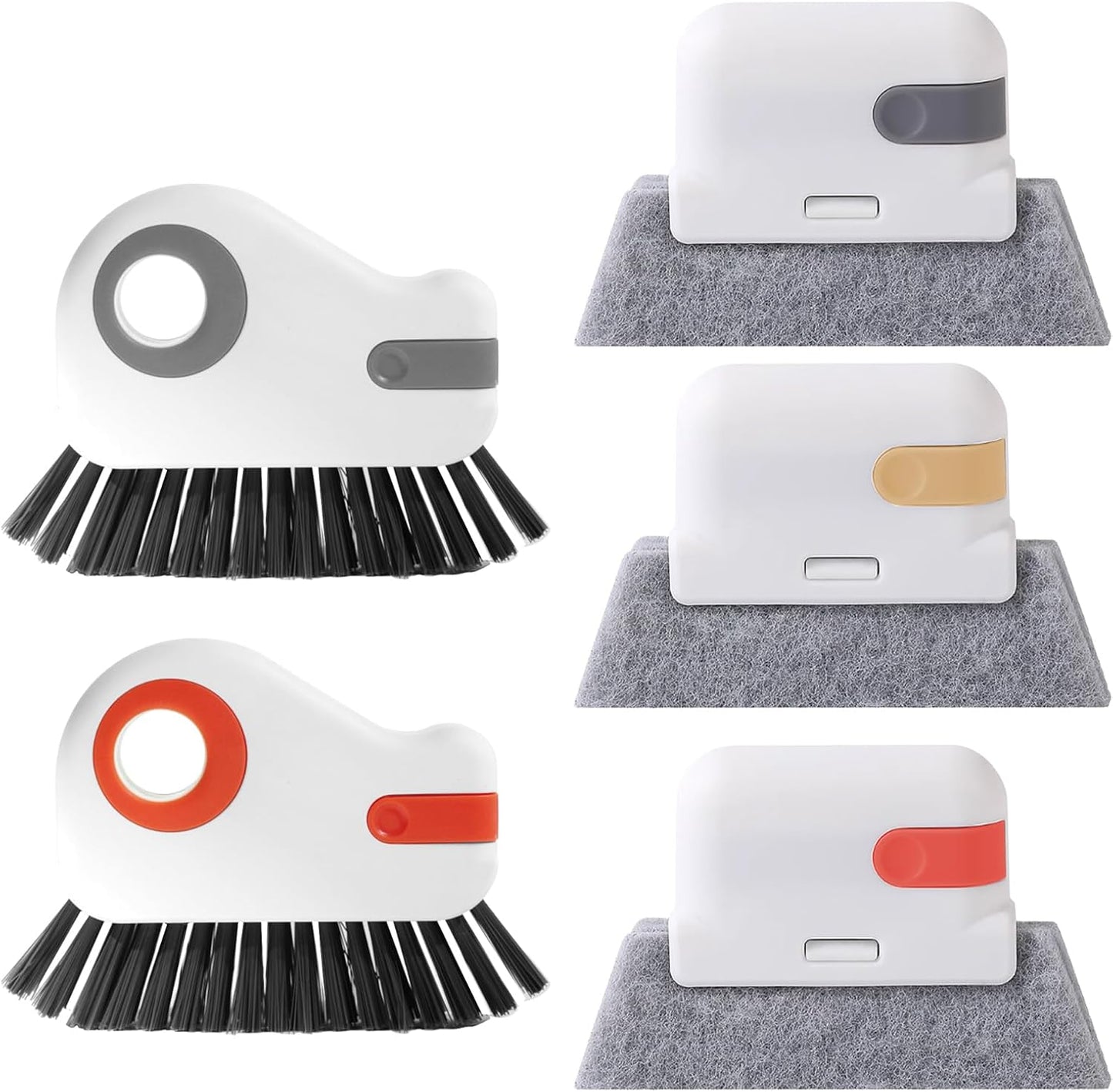 2 Pcs 2 in 1 Window Track Cleaner, Groove Cleaning Brush | Effective window sill cleaner for sliding door tracks and glass door grooves, home, bathroom, kitchen, and narrow crevices