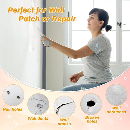 Drywall Repair Kit, Drywall Patch Repair Kit with 8.8OZ White Wall Repair Putty, Scraper Sandpapers Gloves for Heavy Duty Plaster Wall Repair, Easy to Fill Holes in Home Wall & Quick Repair Crack