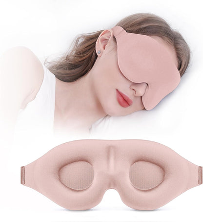 YIVIEW Sleep Mask for Side Sleeper, Complete Light Blocking 3D Sleeping Eye Mask, Soft Breathable Eye Cover for Women Men, Relaxing Zero Pressure Night Blindfold | Soft Breathable Eye Cover for Women Men, 3D Sleeping Eye Mask Black, Relaxing Travel