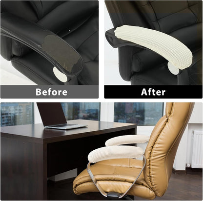 Vin Beauty Office Chair Armrest Covers, 2Pcs Office Removable Arm Rest Covering, Elastic Chair Armrest Covers, Office Seat Hand Rest Protector, Arm Covers Protectors for Office Chair(Black)