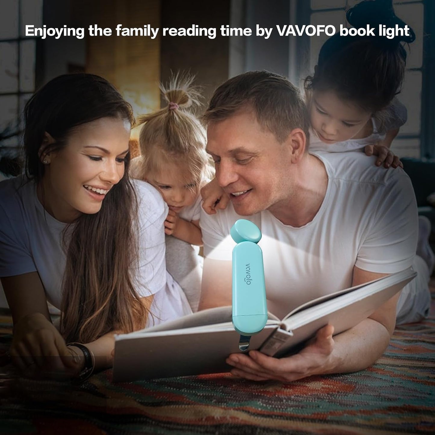 VAVOFO USB Rechargeable Bookmark Reading Light, Blue Light Blocking Amber LEDs for Bedtime Reading - Clip On, 9 Lighting Modes