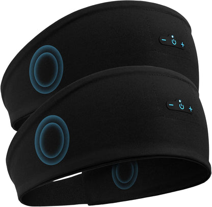 Sleep Headphones Bluetooth Headband for Side Sleeper 2-Pack, 17H Playtime, Wireless Headband Headphones with HD Stereo Speakers for Workout,Running,Yoga, Ideal Gifts for Men, Women, Teens