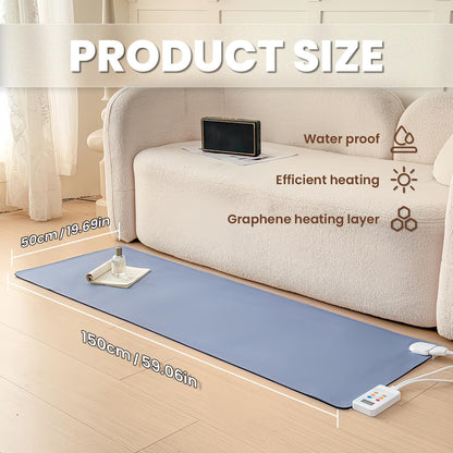 Heated Floor Mats Under Desk, 55" x 79" Heated Foot Warmer