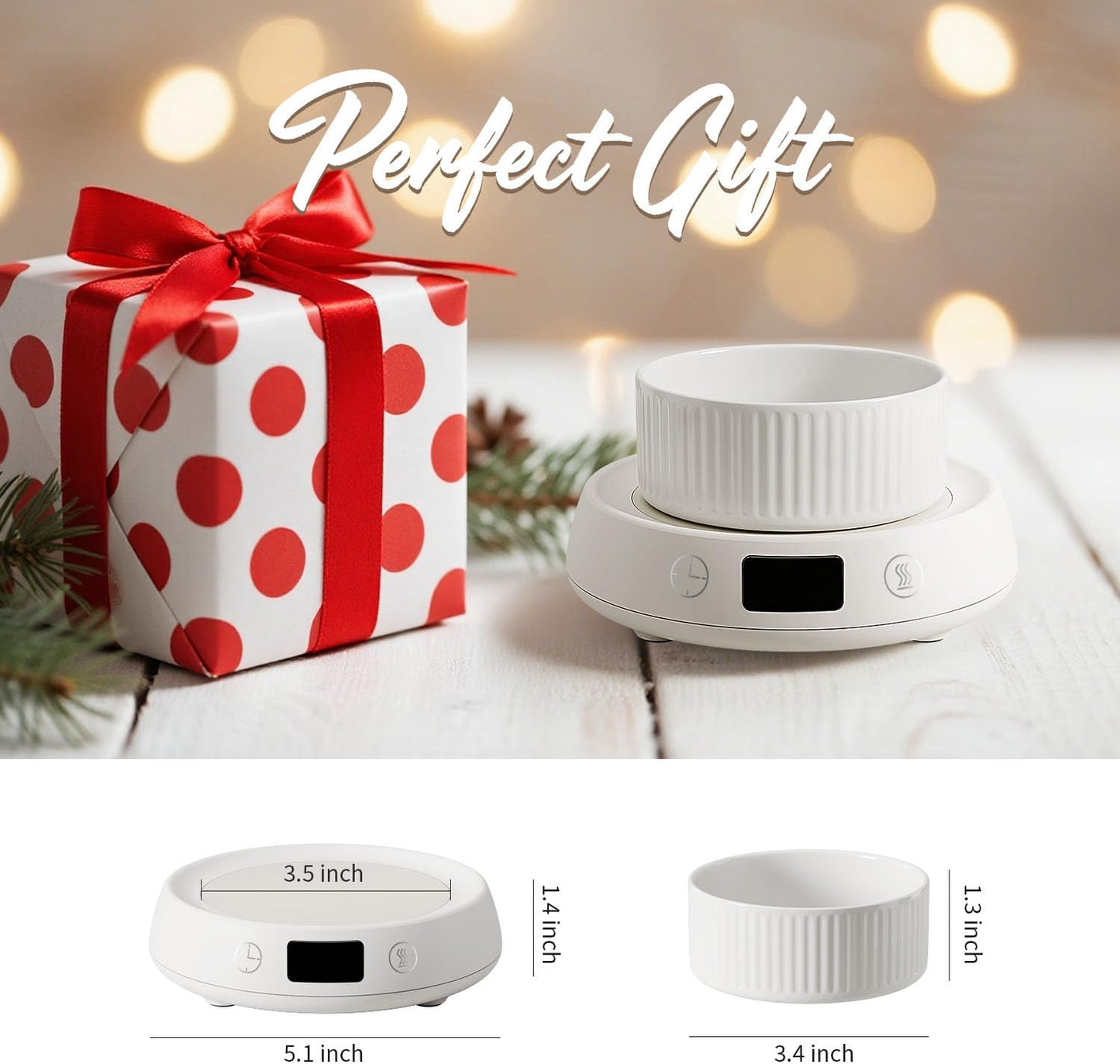 Candle Warmer,Wax Melt Warmer, Wax Warmer for Scented Wax, Wax Cube Burner | Wax Melter, 3 Temp Setting, 1-9H Auto Shut Off Timer, Electric Scented Wax Melter, Home Bedroom Office Use,Coffee Mug Warmer