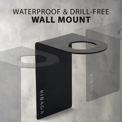 Stylish Shampoo & Conditioner Dispenser Set of 3 - Wall Mount, Drill Free | Modern 21oz Shower Soap Bottles with Labels - Easy Refill Body Wash Dispensers for an Instant Bathroom Decor Upgrade