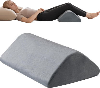 Knee Wedge Pillow for Post-Surgery Recovery-Leg Elevation Support for Sleep Position, Alleviating Lower Back & Hip Pain Enhancing Circulation in Ankles Legs Triangle Pillow with Removable Cover