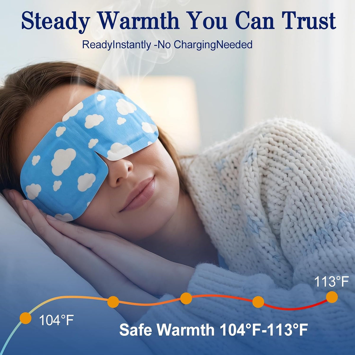 20 Pack Steam Eye Mask, Heated Eye Mask, Warm Compress for Eyes Unscented