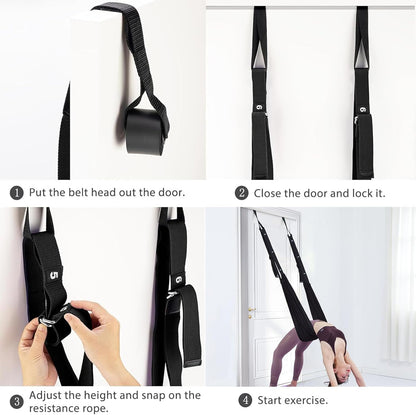 Aerial Yoga Rope for Door,Yoga Door Swing,Leg Stretcher Strap | Stretching Strap,Backbend Training Rope, Flexibility Trainer Stretching Equipment Assist Stretch for Gymnastics