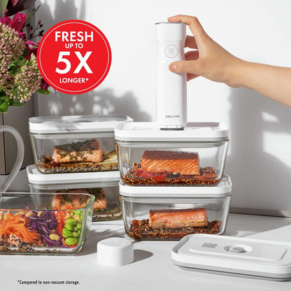 For food to stay fresh up to 5X longer, pump required (not included).