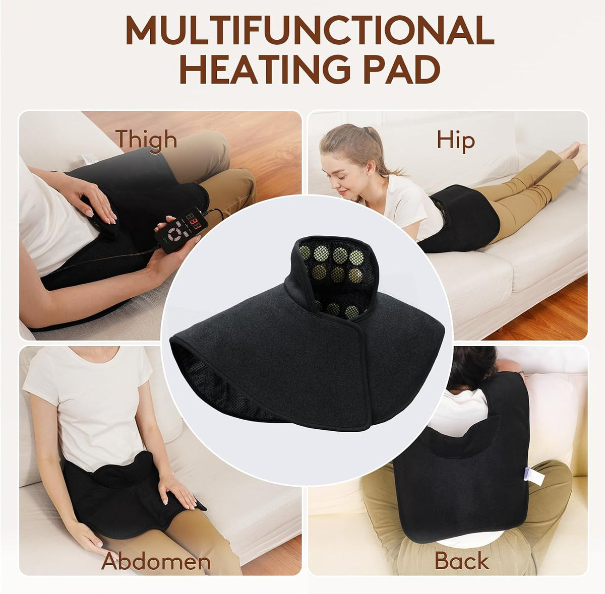 UTK Far Infrared Heating Pad for Neck and Shoulder and Back Pain Relief