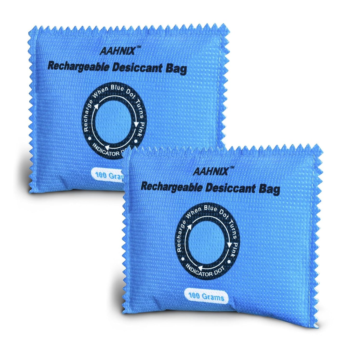 10 Pack Rechargeable Silica Gel Packets, 100g Each - Moisture Absorbers for Storage Bins, Safe Dehumidifier Bags, Desiccant Packs for Closets, Cars, and Electronics