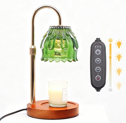 Candle Warmer Lamp with Timer & Dimmer, Birthday Gifts for Women Mom, 4-Level Dimmable Flower Heat Lamp for Jar Candles, Adjustable Height, House Warming Gifts, Home Decor (Purple