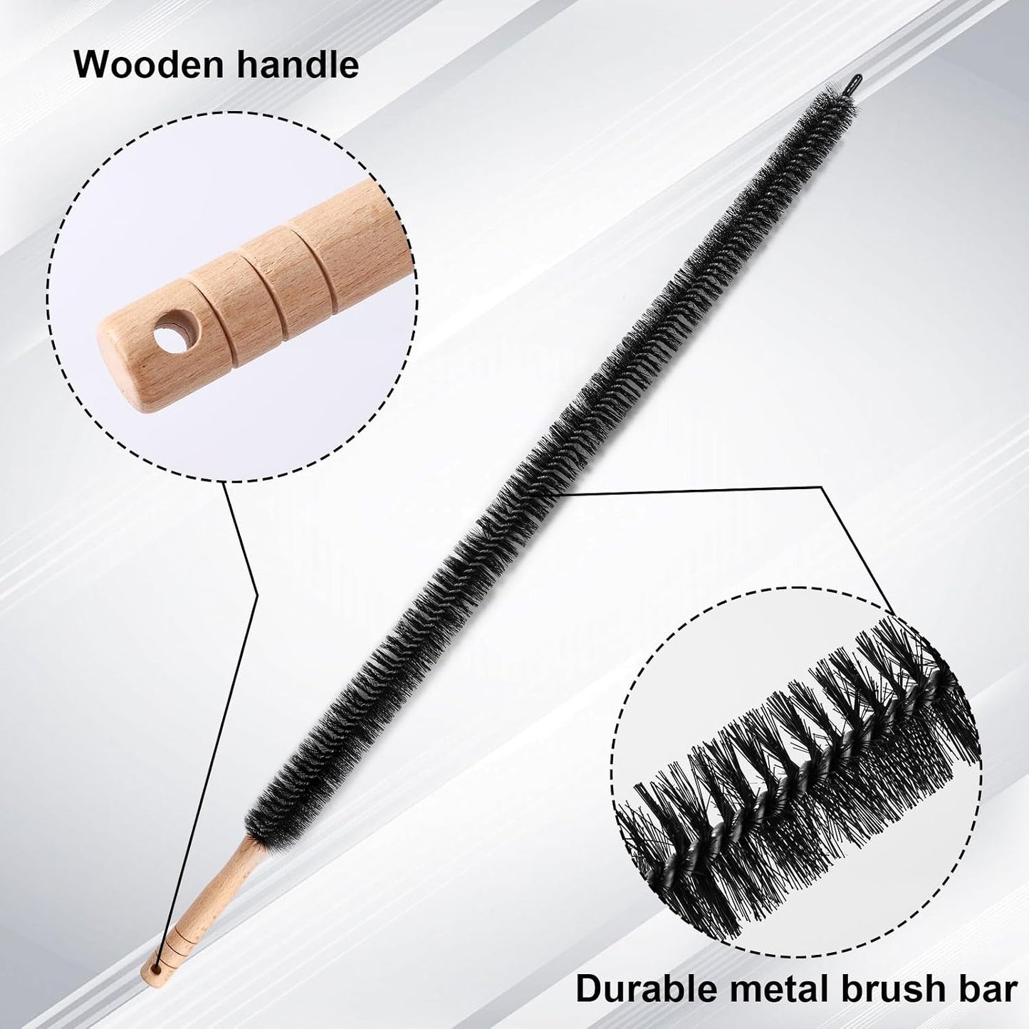 1pcs Radiator Cleaner Brush, 28.74in Long Condenser Lint Brush Head Radiator Genie Duster Flexible Dryer Vent Cleaner Buddy Coil Cleaning Wand Tool for Dryer Vents Stair Rails Furniture