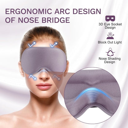 FlyCoco 99% Fully Block Out Light Eye Sleep Mask, 3D Deep Contoured Eyes Cover Zero Pressure, Long Lash Extension Eyes Mask with Adjustable Straps for Sleeping Travel Home Nap Rest Women Men (Pink)
