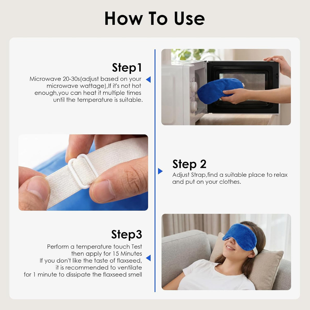 MORLIDEN Heated Eye Mask for Dry Eyes & Stye - Microwavable Warm Compress