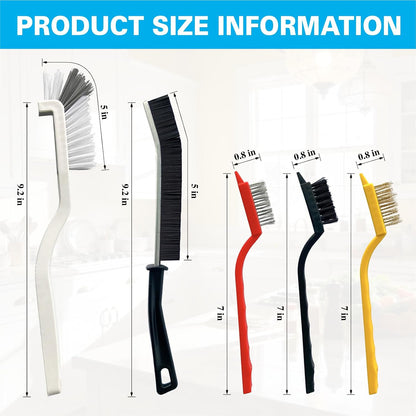 King Origin 12 PCS Home Crevice Cleaning Brush Set | Kitchen Bathroom Cup Lid Straw Dryer Vent Gap Cleaning Tools Household Cleaning Supplies