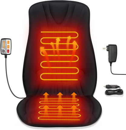 Heated Seat Covers with Fast Heat, Heating Pad for Chairs | Universal Seat Warmer for Home Office and More Use, Comfortable Full Back & Seat Cover with 3 Heating Levels, Winter Gift