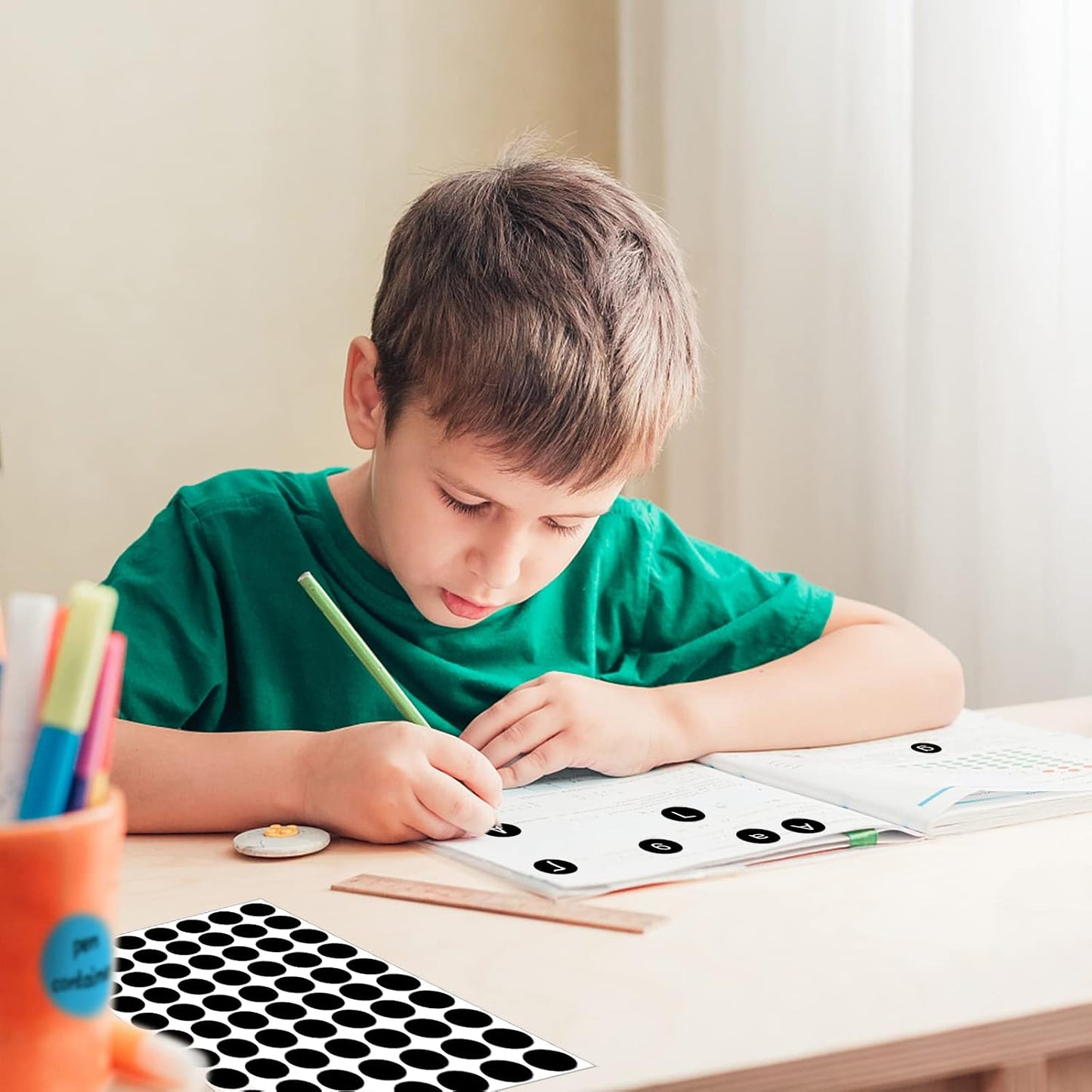 3500 Pieces Dot Stickers, 3/4 inch Color Coding Labels, 10 Color Circle Price Stickers for Office Classroom Student
