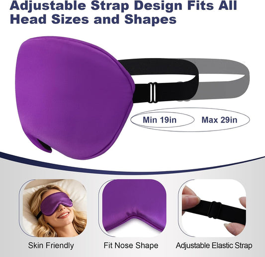 5P Silk Sleep Mask, 5-Color Eye Mask for Sleep with Adjustable Strap