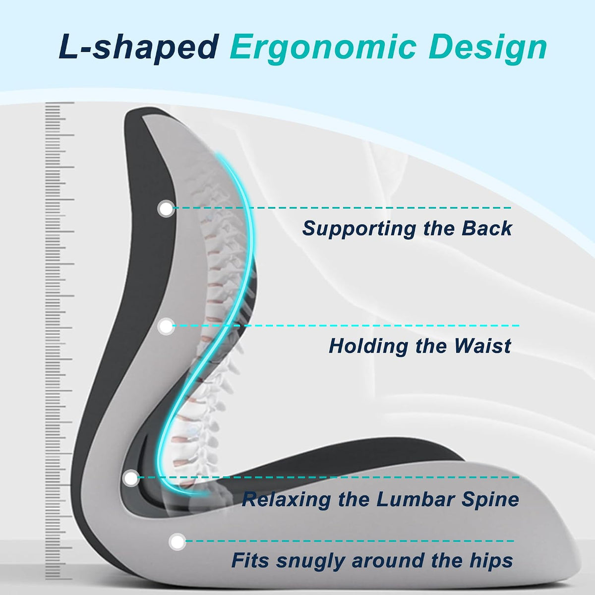 Seat Cushion for Office Chair, Ergonomic Cushion with Lumbar Support Pillow