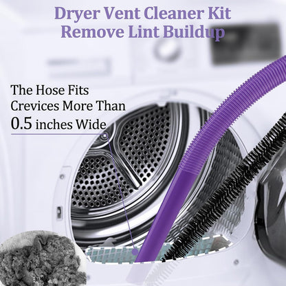 Dryer Vent Lint Vacuum Atttachments and Crevice Tool for Dyson | Gen 5 V15 V15s V12 V11 V10 V9 V8 V7 Detect Outsize Slim Absolute Cyclone Vacuum Dryer Lint Flexible Remove Tool Cleaner Kit