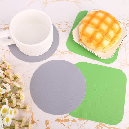 LUTER 4pcs Jar Opener Gripper Pad for Seniors with Weak Hands, Rubber | Multi-function Silicone Bottle Opener Lid Cap Rubber Gripper Pads Kitchen Coasters Gadgets, Light Blue, Green