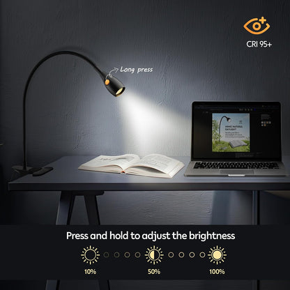 acegoo Minimalist Clip On Reading Light, Head Switch Headboard Book Lamp