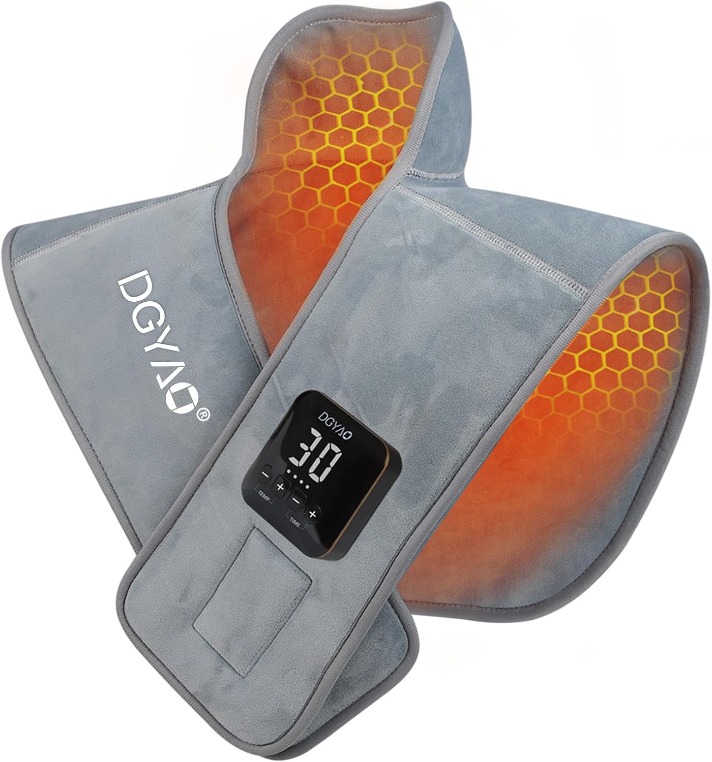 TUOB Heating Pad for Neck and Shoulder, Portable Cordless Heating Pad for Pain Relief with 4000mAh Controller, Rechargeable Electric Heat Pad, 4 Heat Setting & 6 Timers Auto Off