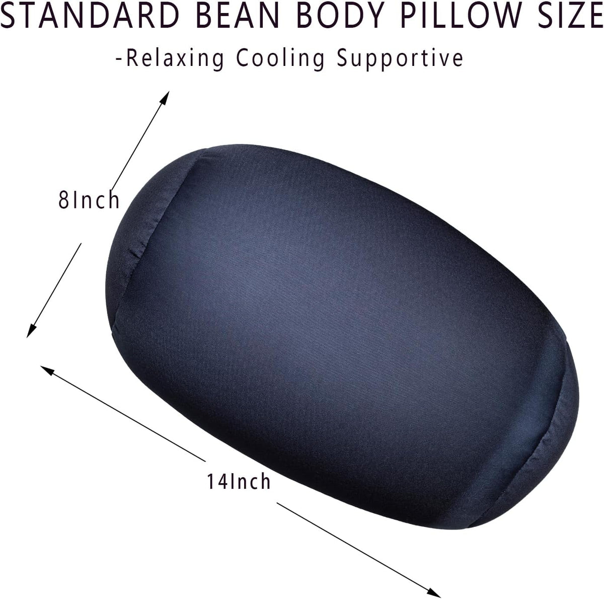 Squishy Microbead Neck Pillow, 7Inch x 12Inch Soft Travel Body Bed Pillow Bean Pillow for Kids Adult Chair Sleeping Car Seat, Fun Dormroom (Sky Blue)