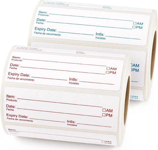 Food Labels 1000, 1x3in Lengthen Removable Food Labels for Containers
