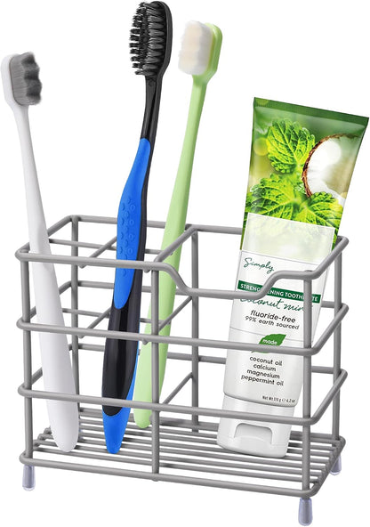 Electric Toothbrush Holders for Bathrooms 304 Stainless Steel Quick Drying | Upgrade Heavy Duty Sturdy Durable Toothpaste Holder Bathroom Organizer Storage Decor Accessories Tooth Brush Holder Caddy