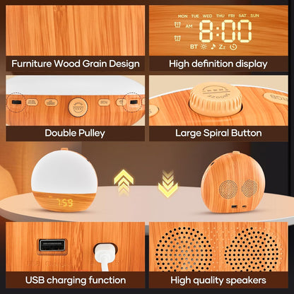 Portable Sound Machine White Noise Machine 12 Sound 6 Lighting Levels Timer