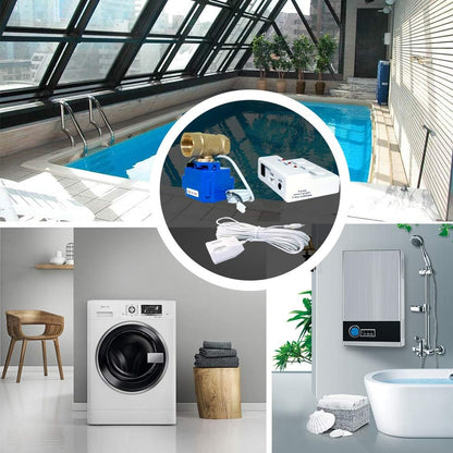 E-SDS Automatic Water Leak Detector with Shutoff Valve, Sounds Alarm | Water Leak Shut Off Valve System for Pipes 3/4 NPT, Flood Prevention for Laundry,Water Heaters and More