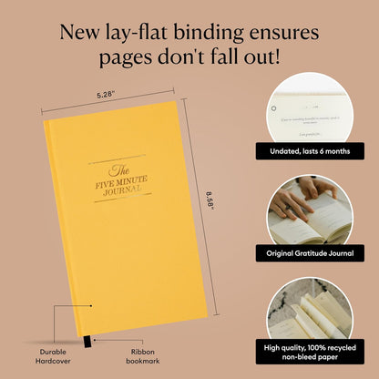 Intelligent Change The Five Minute Journal - Original Daily Gratitude Journal for Women & Men - Mindfulness, Happiness & Daily Reflection - Undated Planner - Affirmation Journal - Gifts for Women