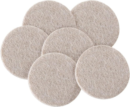 SoftTouch 1.5" Round Reusable Felt Furniture Sliders for Hard Surfaces, Noise-Reducing Adhesive Furniture Moving Pads for Beds, Sofas, Dressers, Set of 24, Beige