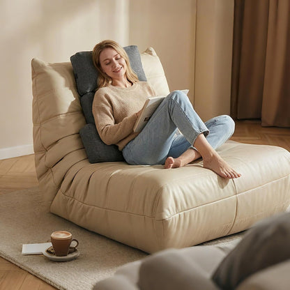 JZHLLA Recliner Neck and Lumbar Support, Shredded Foam Filling Back Rest Cushion with Adjustable Headrest for Pain Relief Lumbar Support Pillow for Recliner Office Chairs Sofa Couch