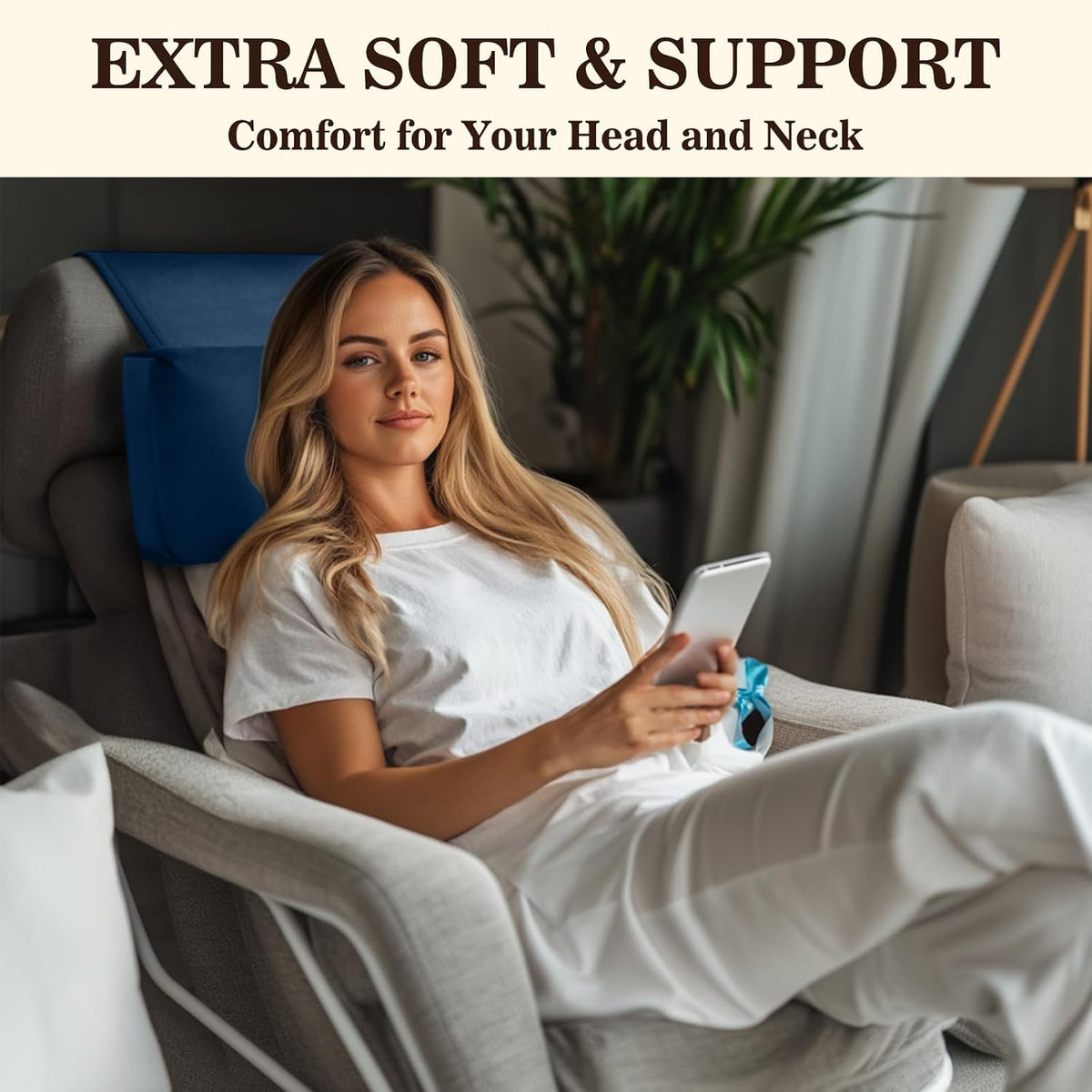 Recliner Headrest Pillow, Adjustable Comfort Neck & Head Support Pillow