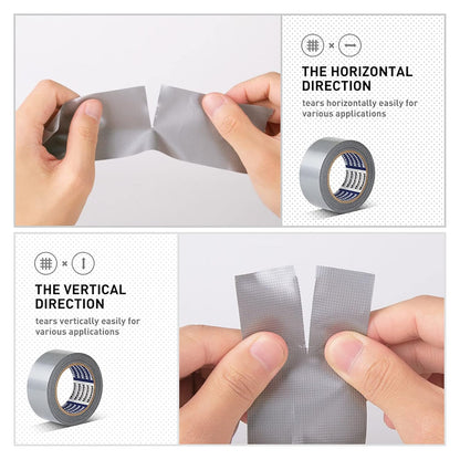 Duct Tape White Heavy Duty Waterproof Duct Tape for Home Repair | 1.88" 35 Yds No Residue, Strong Adhesive, Tearable for Multi Purpose Indoor Outdoor Use, Vehicle Repairs, DIY, Emergency Fix