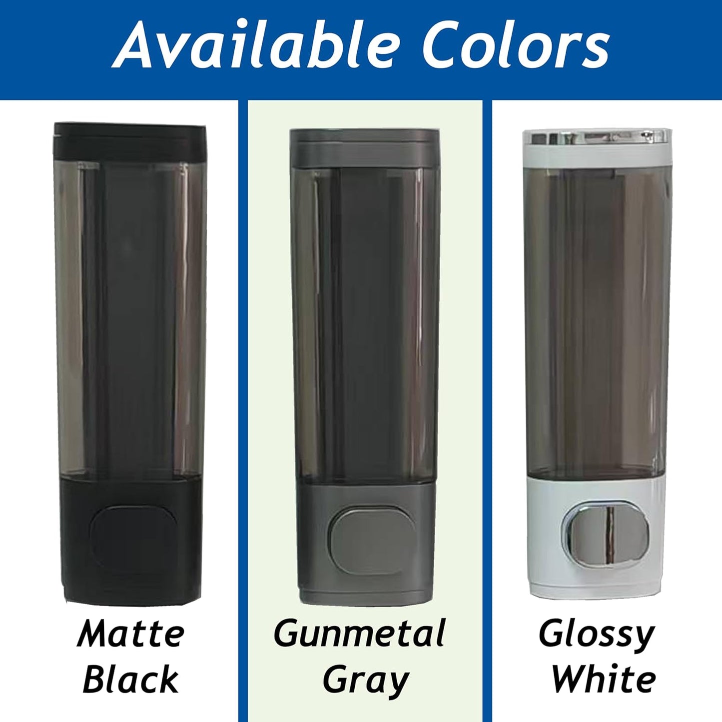 Wall Mounted Hand Soap Dispenser, 1 Chamber, 10oz/300ml Single Black Shampoo and Conditioner Dispenser, Bathroom Shower Dispenser Gel Container Dispenser and Organizer for Bathroom Kitchen Hotel