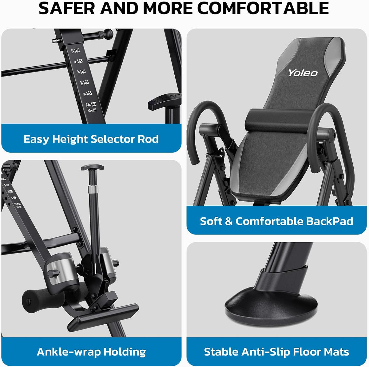 YOLEO Gravity Inversion Table for Back Pain Relief 2026 New Inversion Table