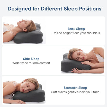 Sweetcrispy Cervical Pillow for Neck Pain Relief, Cooling Memory Foam