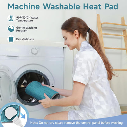 NBKLS Heating Pads for Back Neck Shoulder Pain, Electric Heating Pad Auto Shut Off, Fast Heat, Large Heating Pad Christmas Gift for Women Men, Birthday Gifts for Mom Dad (Blue)