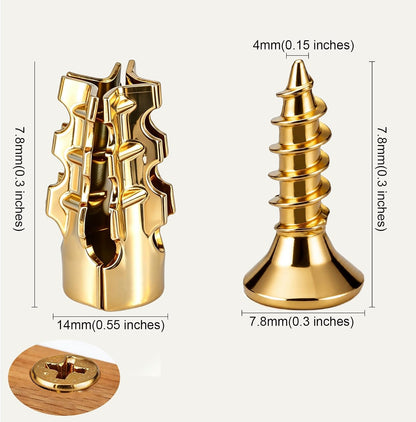 30PCS Hinge Repair Screw, 6×14mm Expansion Anchor Kit Door Hinge Thread Repair for Stripped Holes, Secure Cabinet Door Fastening with Expansion Anchors for Wood, Heavy-Duty Repair Screws