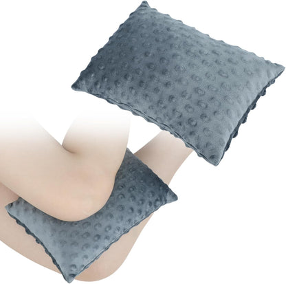 Soft Knee Pillow Leg Pillows 11" x 7.8" Small Hip Support Pillows Between Legs for Side Sleepers Sciatica Joints Pain Relief Machine Washable Post Surgery Cushion Gifts, Minky Dot Light Gray