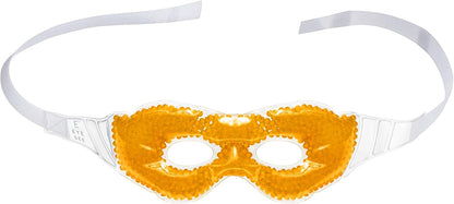 Eye See Gel Eye Mask, Orange - Cold Compress Ice Pack with Gel Beads - Microwave Safe for Heat Therapy - Great for Puffy Eyes, Dark Circles, Dry Eyes, Soothing Headaches